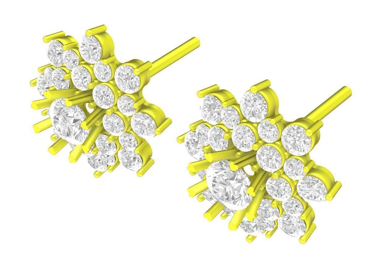 5911 Luxury Diamond Earrings 3D print model_1