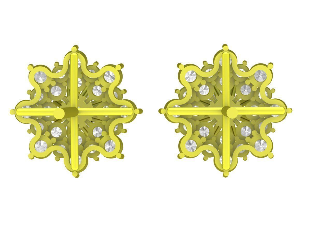 5911 Luxury Diamond Earrings 3D print model_3