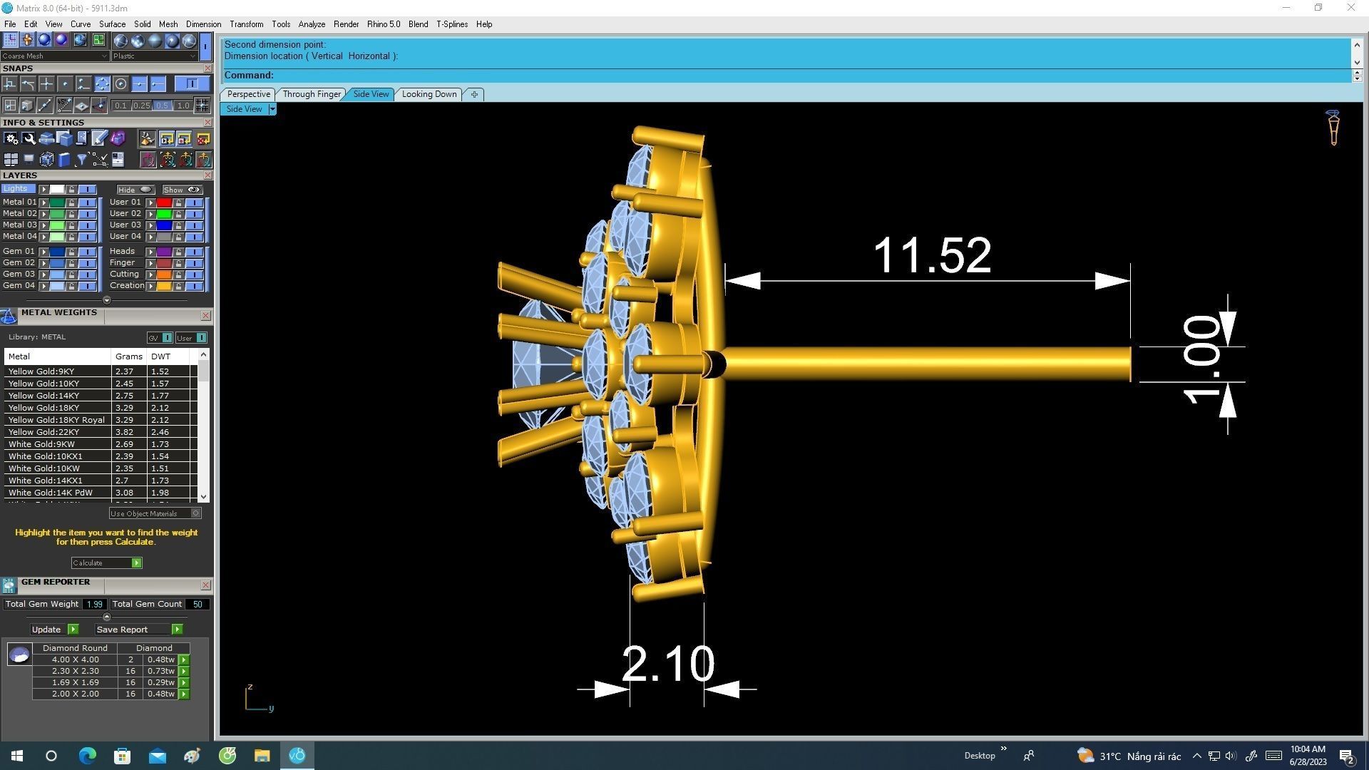 5911 Luxury Diamond Earrings 3D print model_8