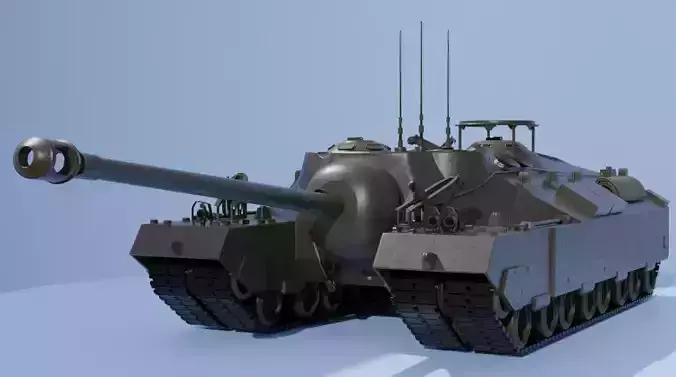 army tank 3D model High Poly Low-poly 3D model
