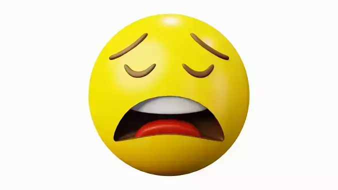 Exhausted or Weary Emoticon Emoji or Smiley