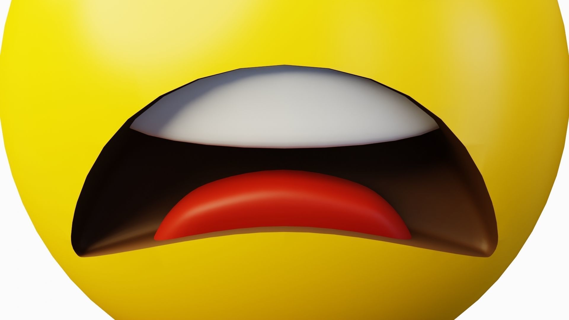 Exhausted or Weary Emoticon Emoji or Smiley 3D model_6