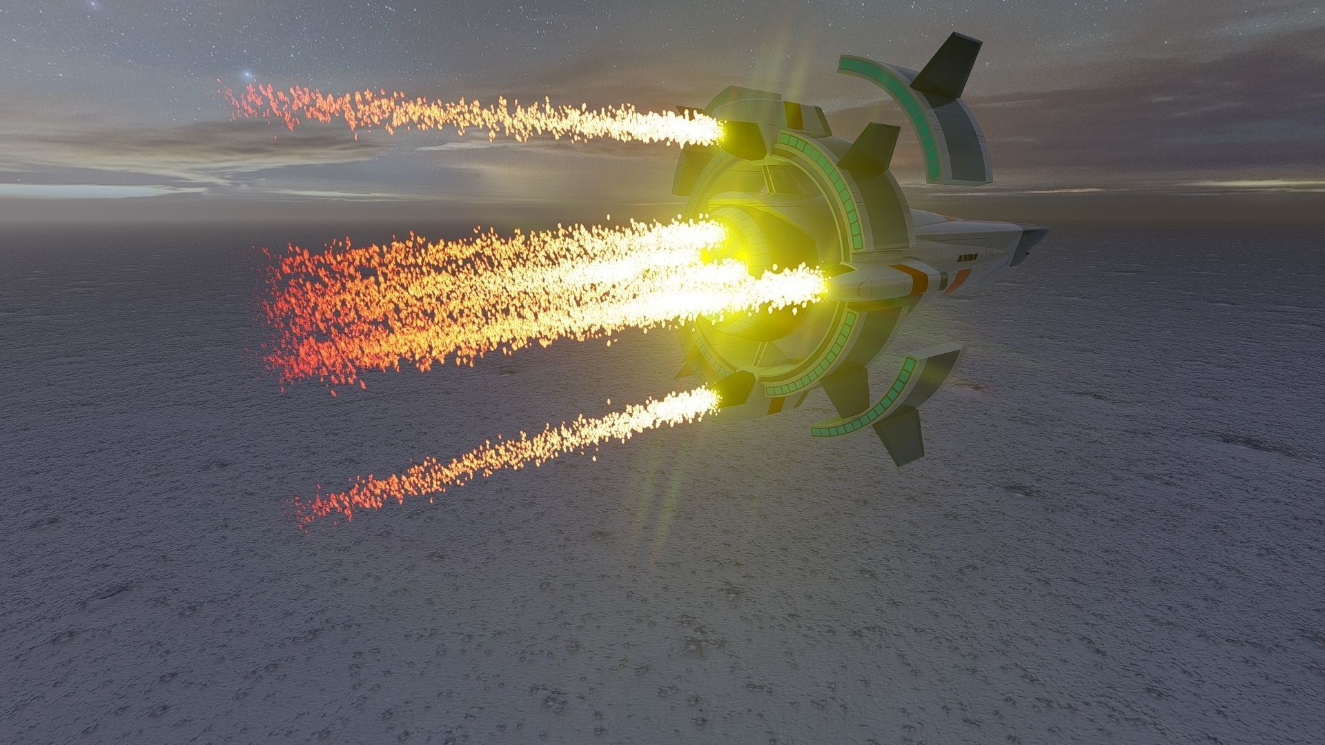 Futuristic 3D Space Ship 2023  2024 Model Fly vehicle Low-poly 3D model_2