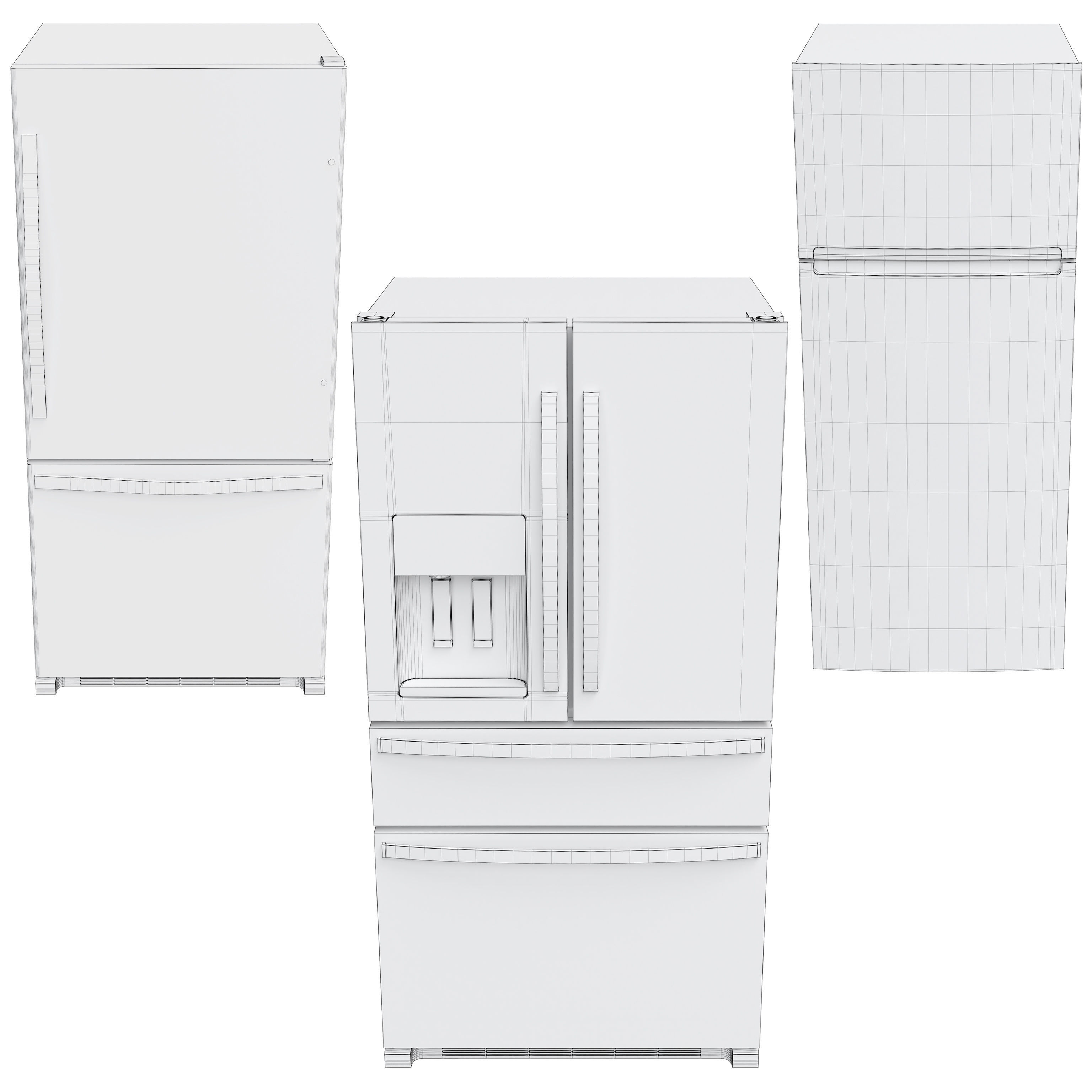 Whirlpool Refrigerator Collection 3D model_7