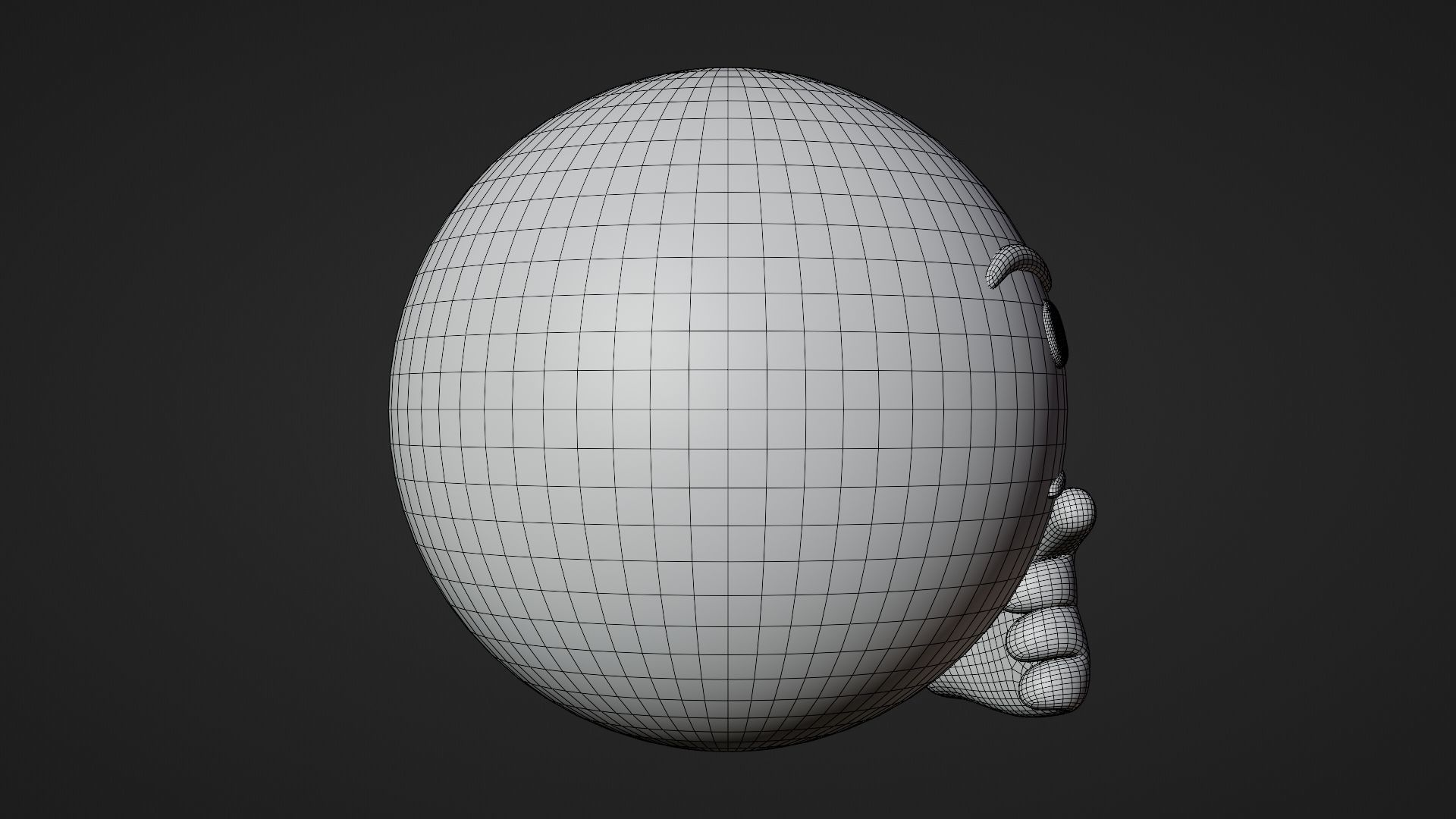 Thinking Emoticon Emoji or Smiley 3D model_10