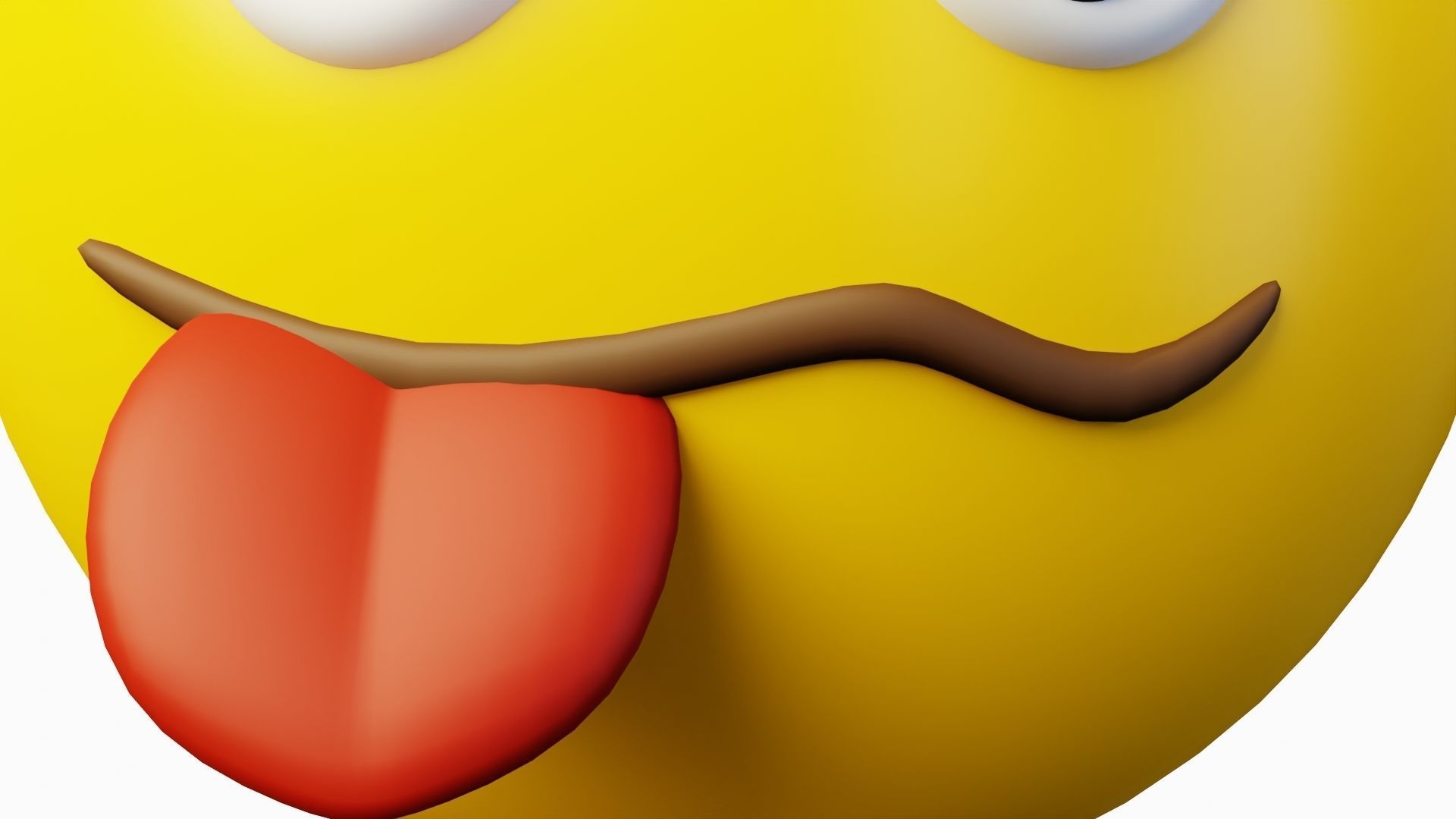 Drunk or Stupid Face Emoticon Emoji or Smiley 3D model_6
