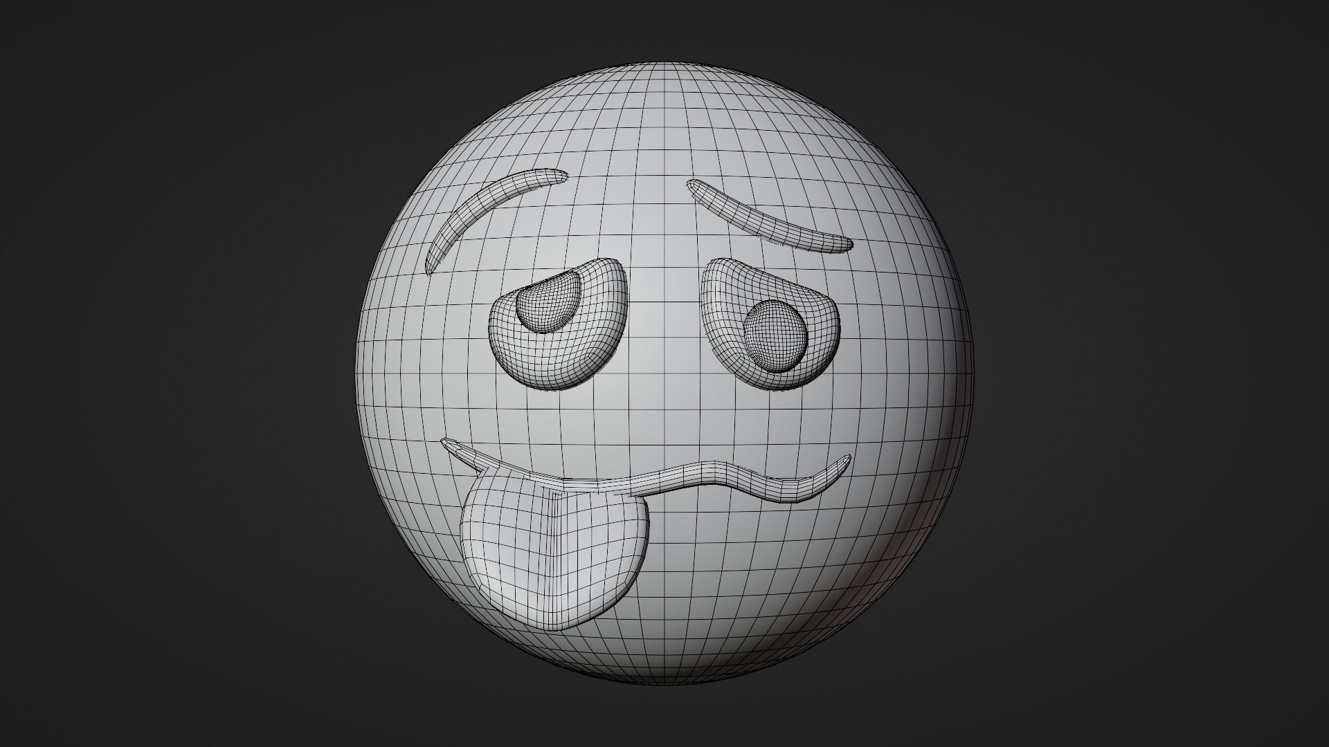 Drunk or Stupid Face Emoticon Emoji or Smiley 3D model_9