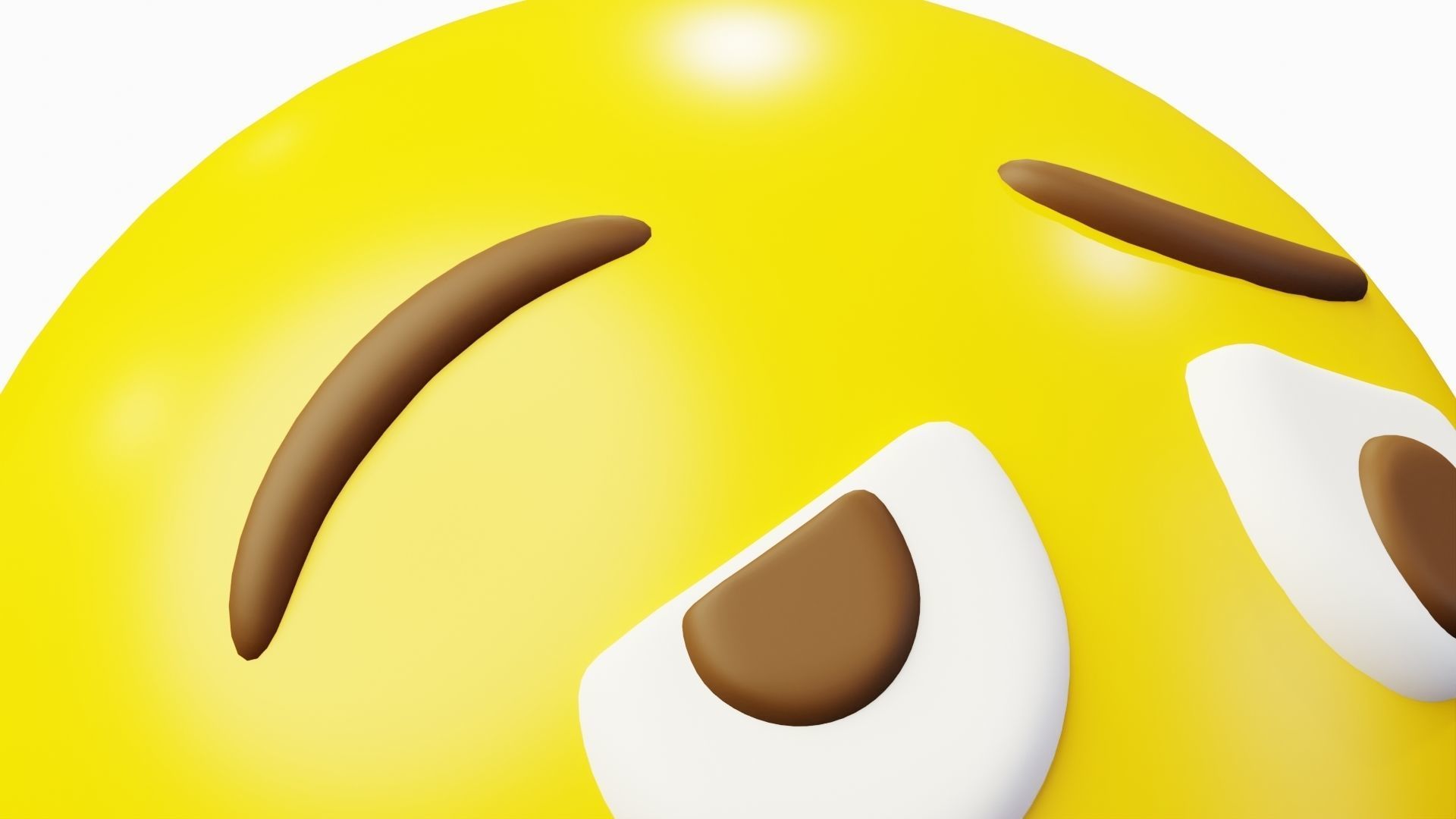 Drunk or Stupid Face Emoticon Emoji or Smiley 3D model_5