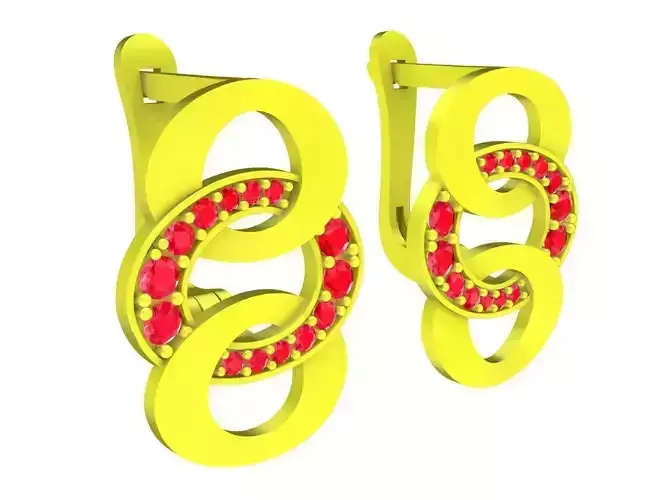 5916 Vietnamese Diamond Earrings for lady