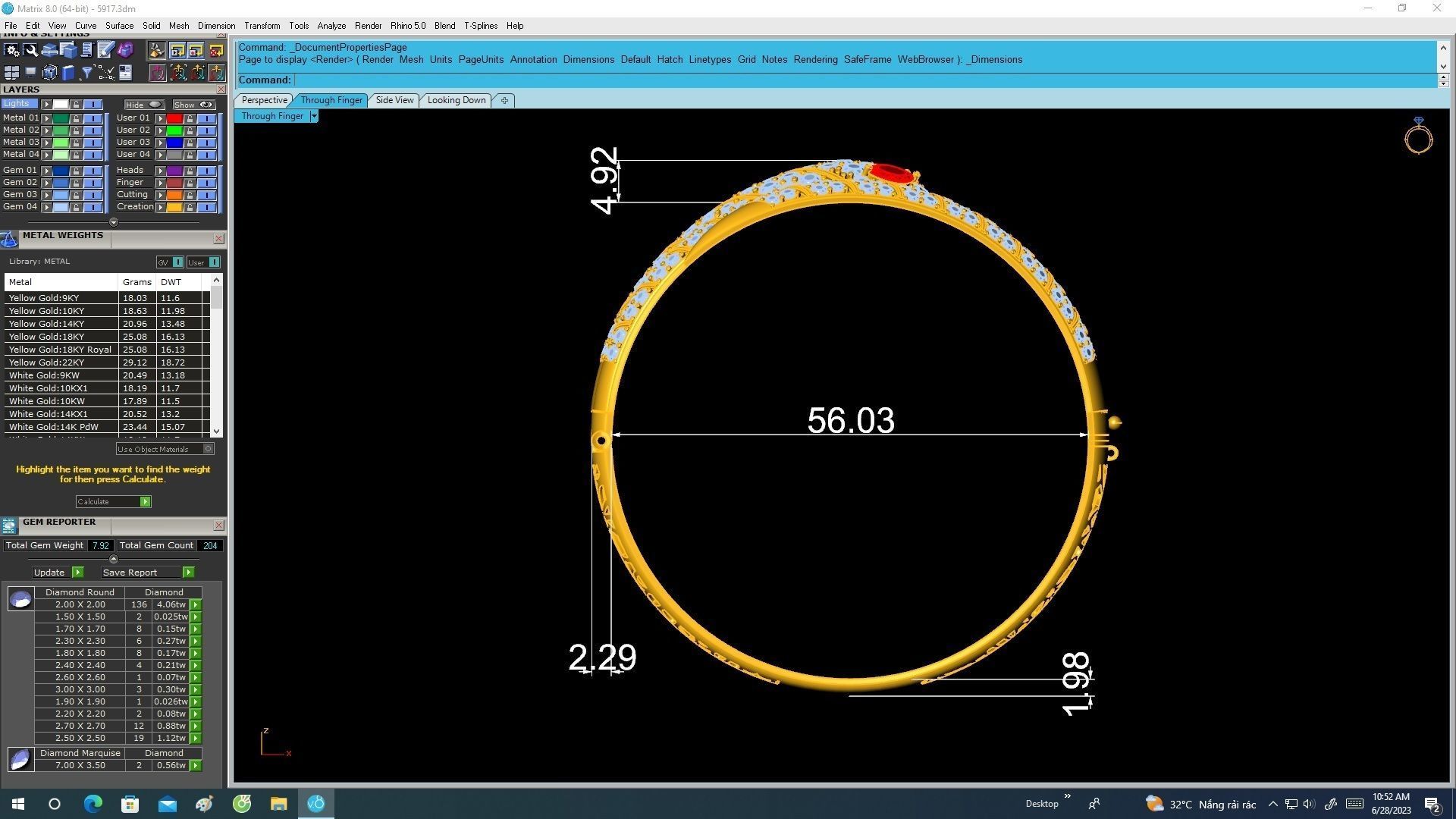 5917 Luxury Snake Diamond Bangle for lady 3D print model_6