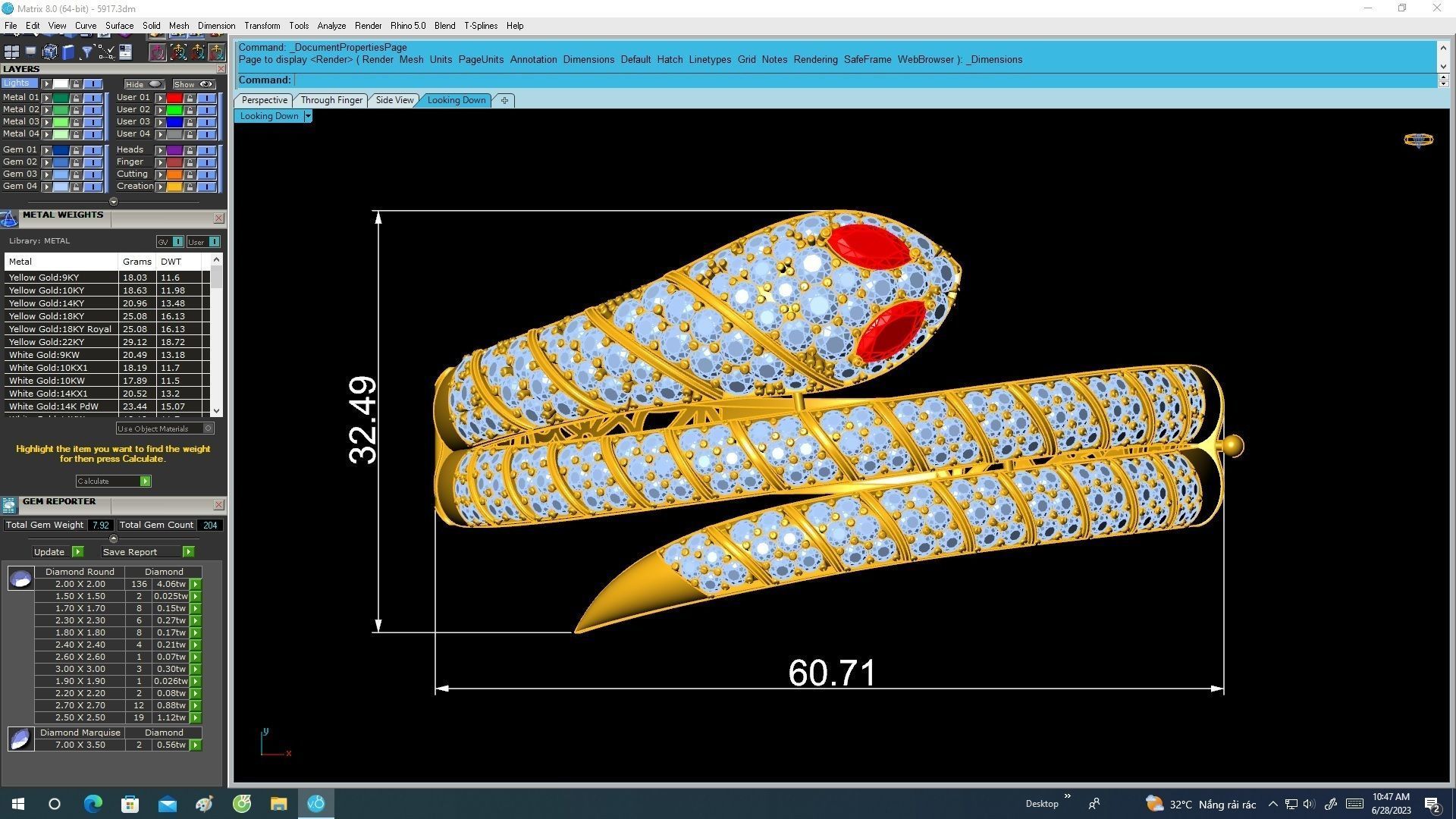 5917 Luxury Snake Diamond Bangle for lady 3D print model_5