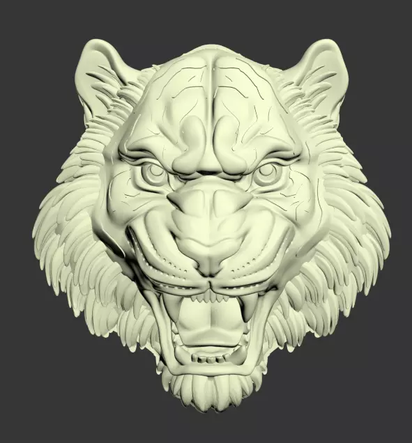 Tiger head 3D print model