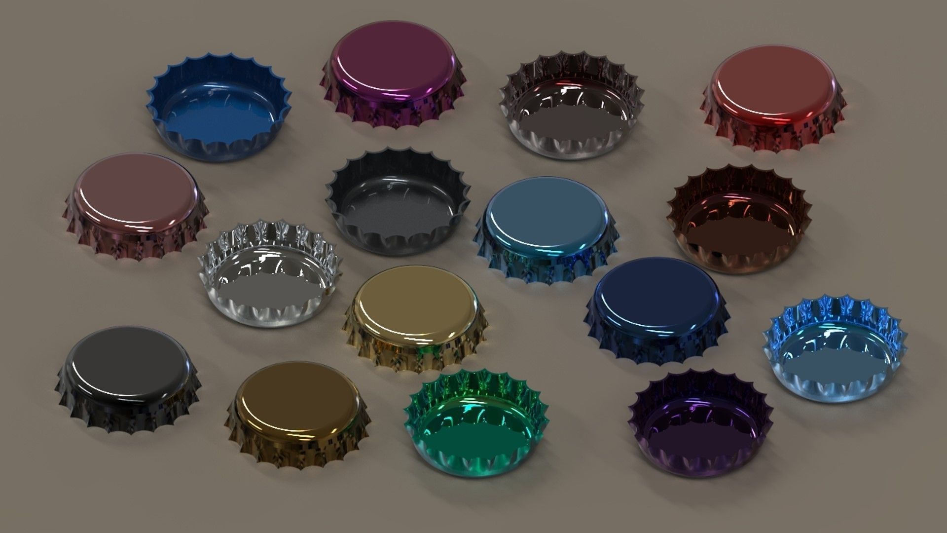 Steel Bottle Cap 3D print model_4