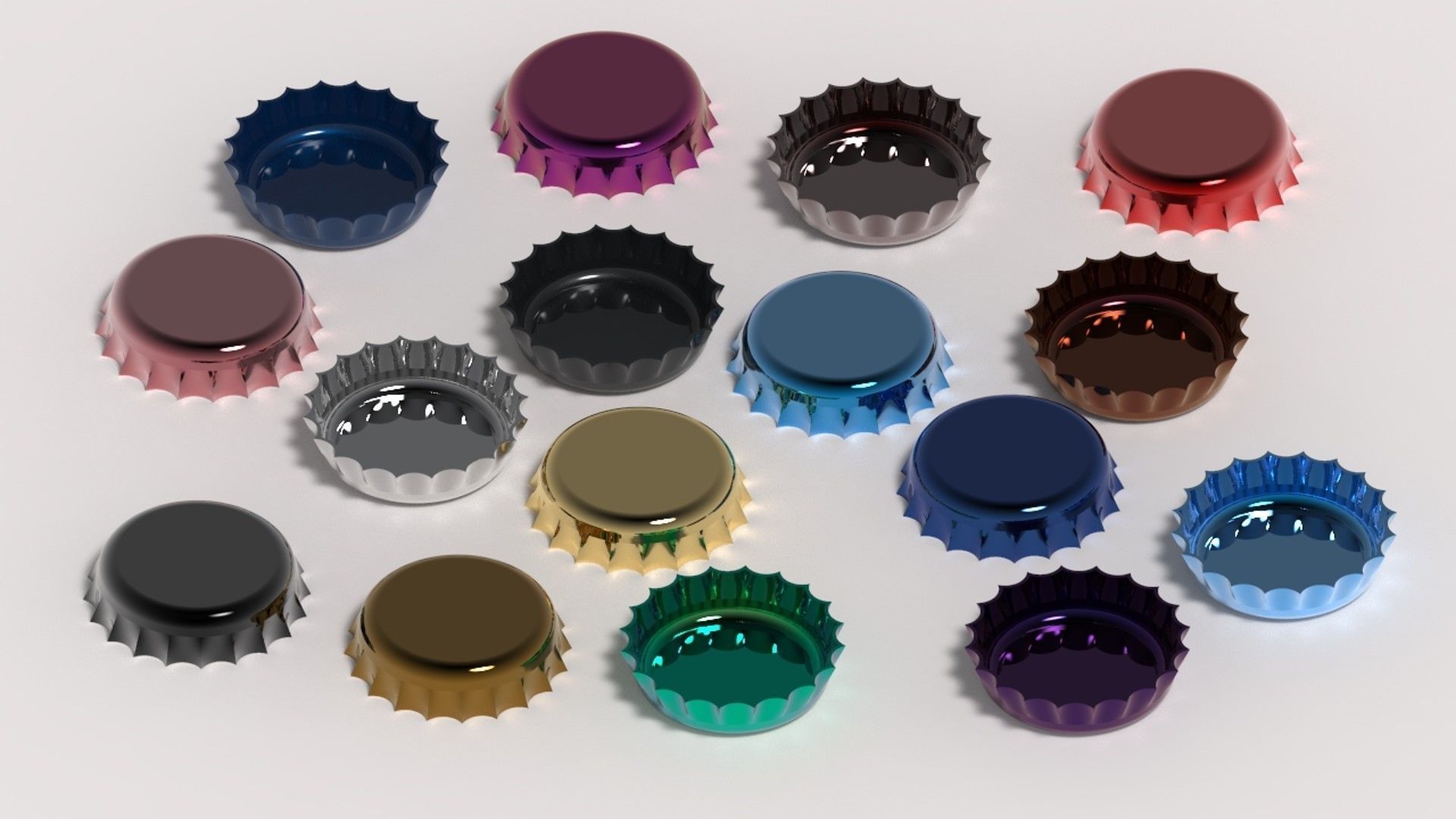 Steel Bottle Cap 3D print model_3