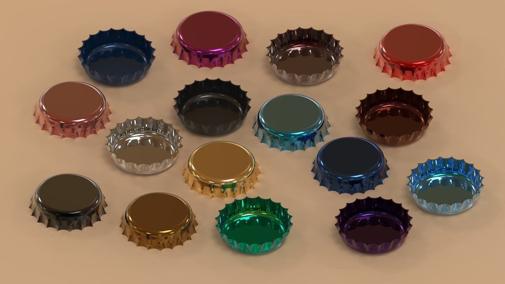 Steel Bottle Cap 3D print model_2