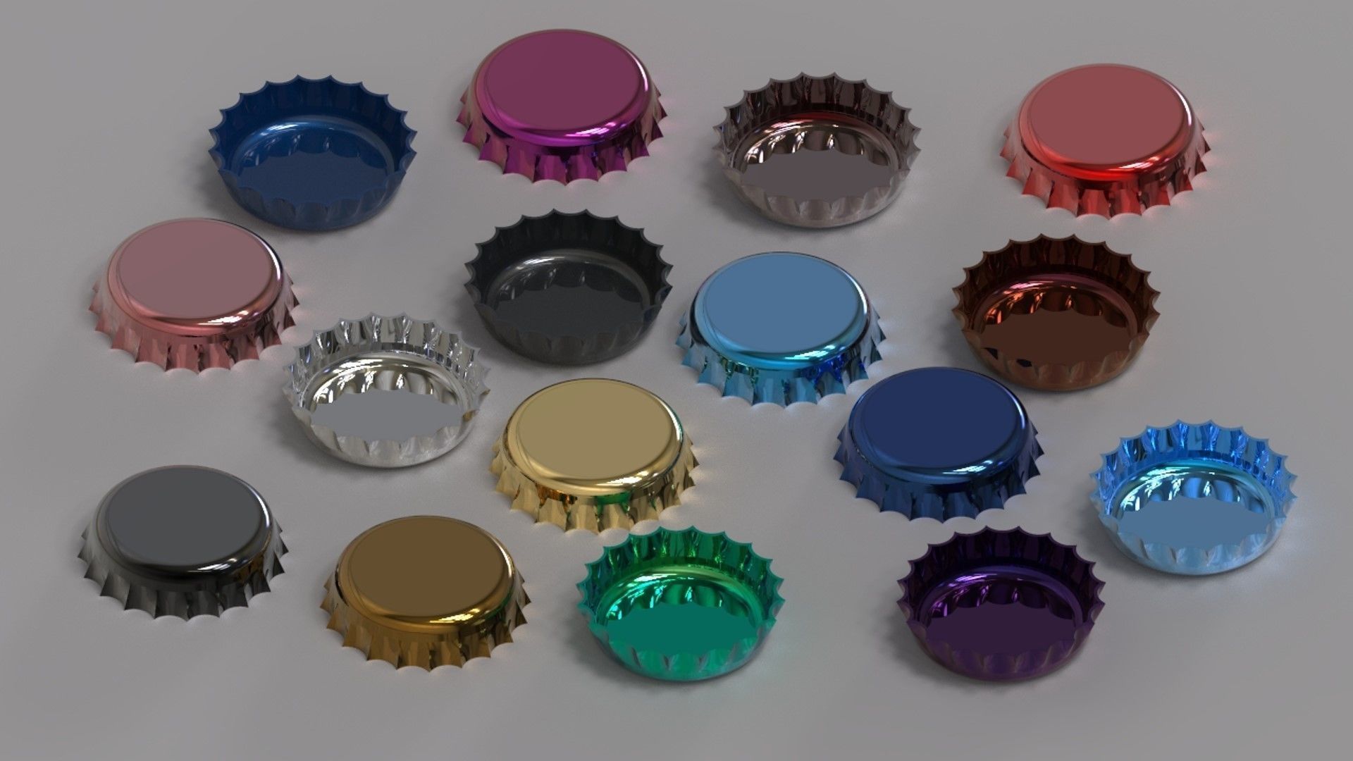Steel Bottle Cap 3D print model_5