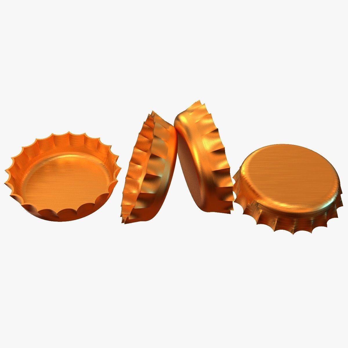 Steel Bottle Cap 3D print model_1