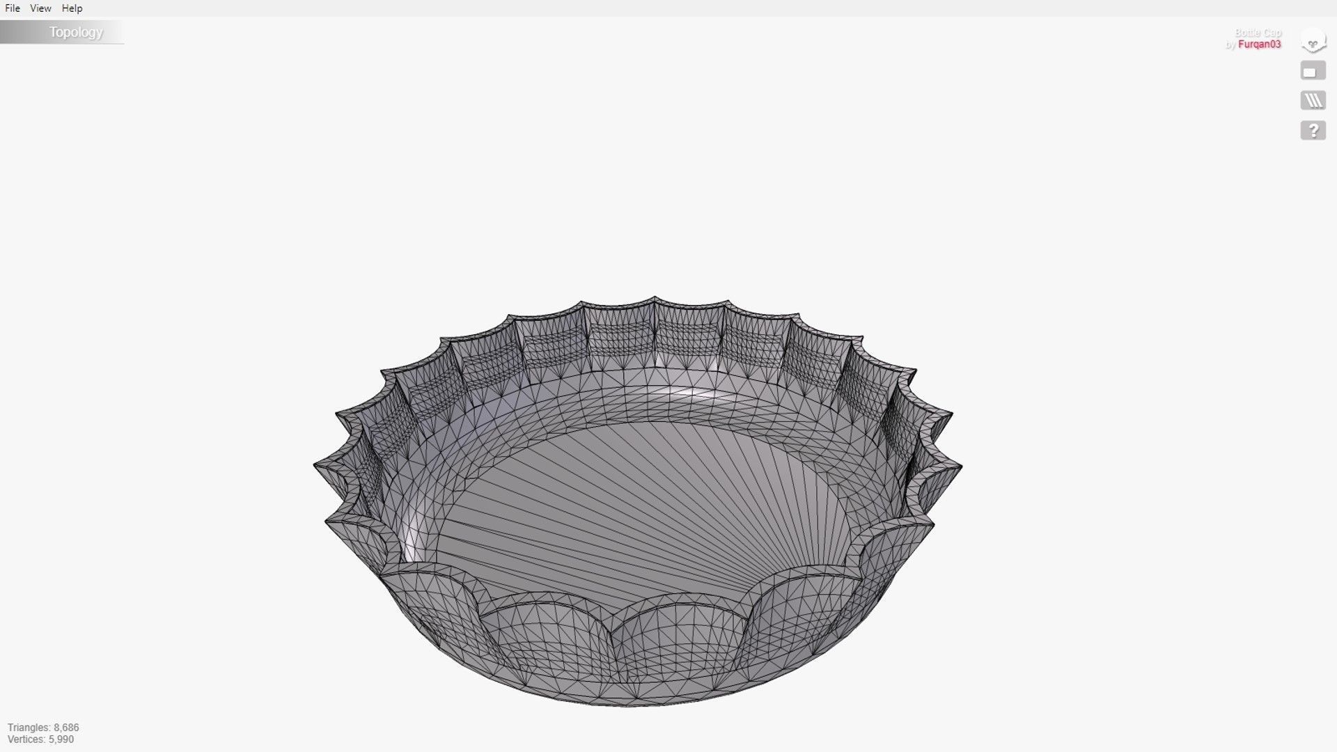 Steel Bottle Cap 3D print model_7