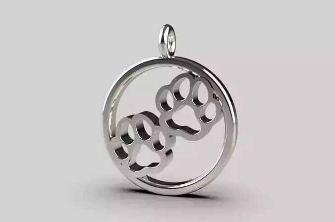 Dog Paw Pendant Free 3D print model