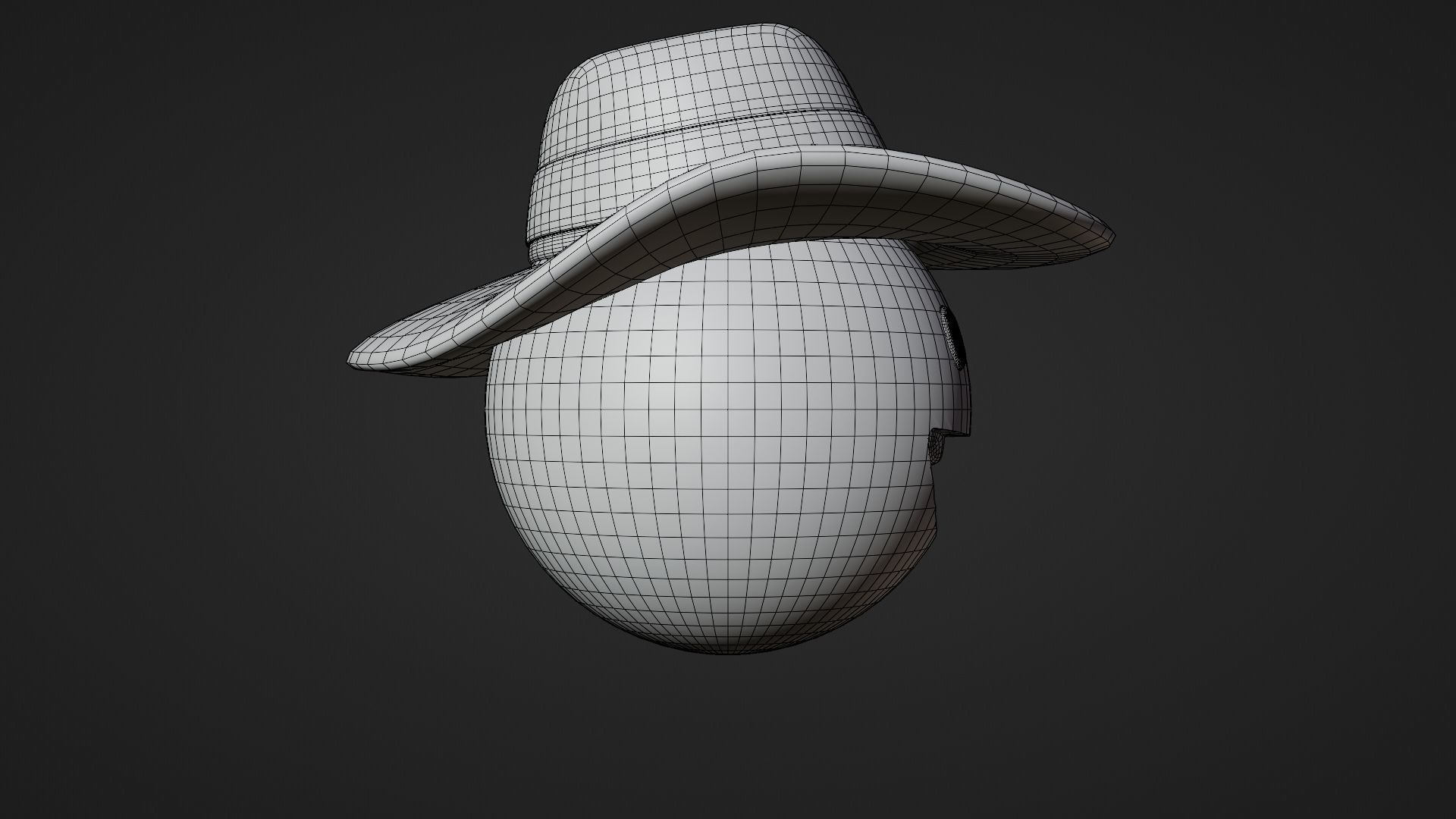 Cowboy Emoticon Emoji or Smiley 3D model_10