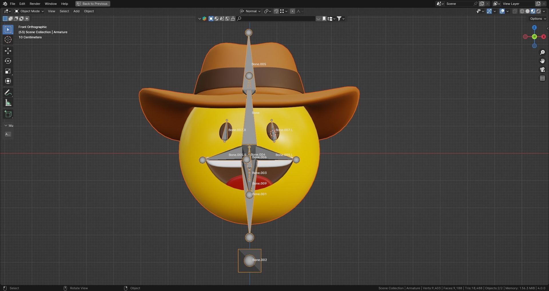 Cowboy Emoticon Emoji or Smiley 3D model_7