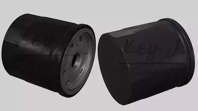 Oil filter 3D model