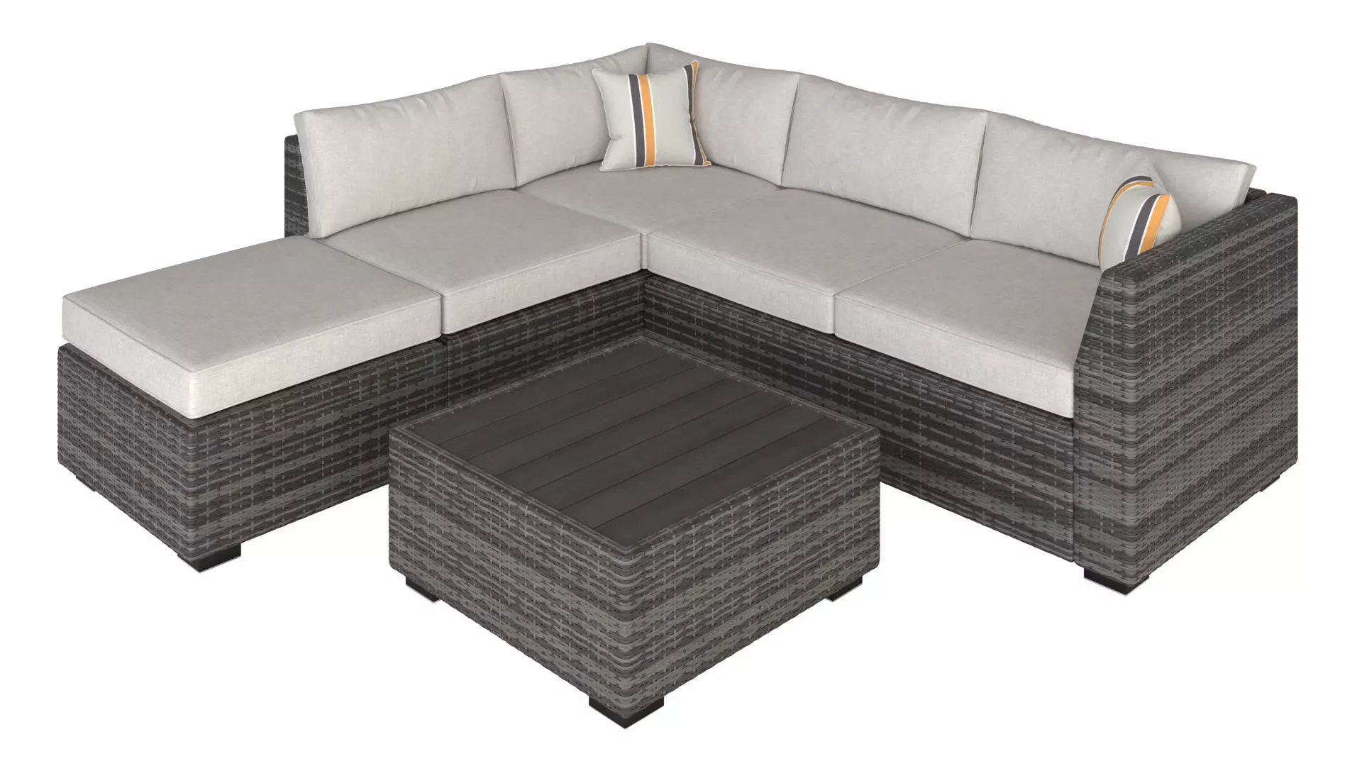 Outdoor Wicker Set 3D model