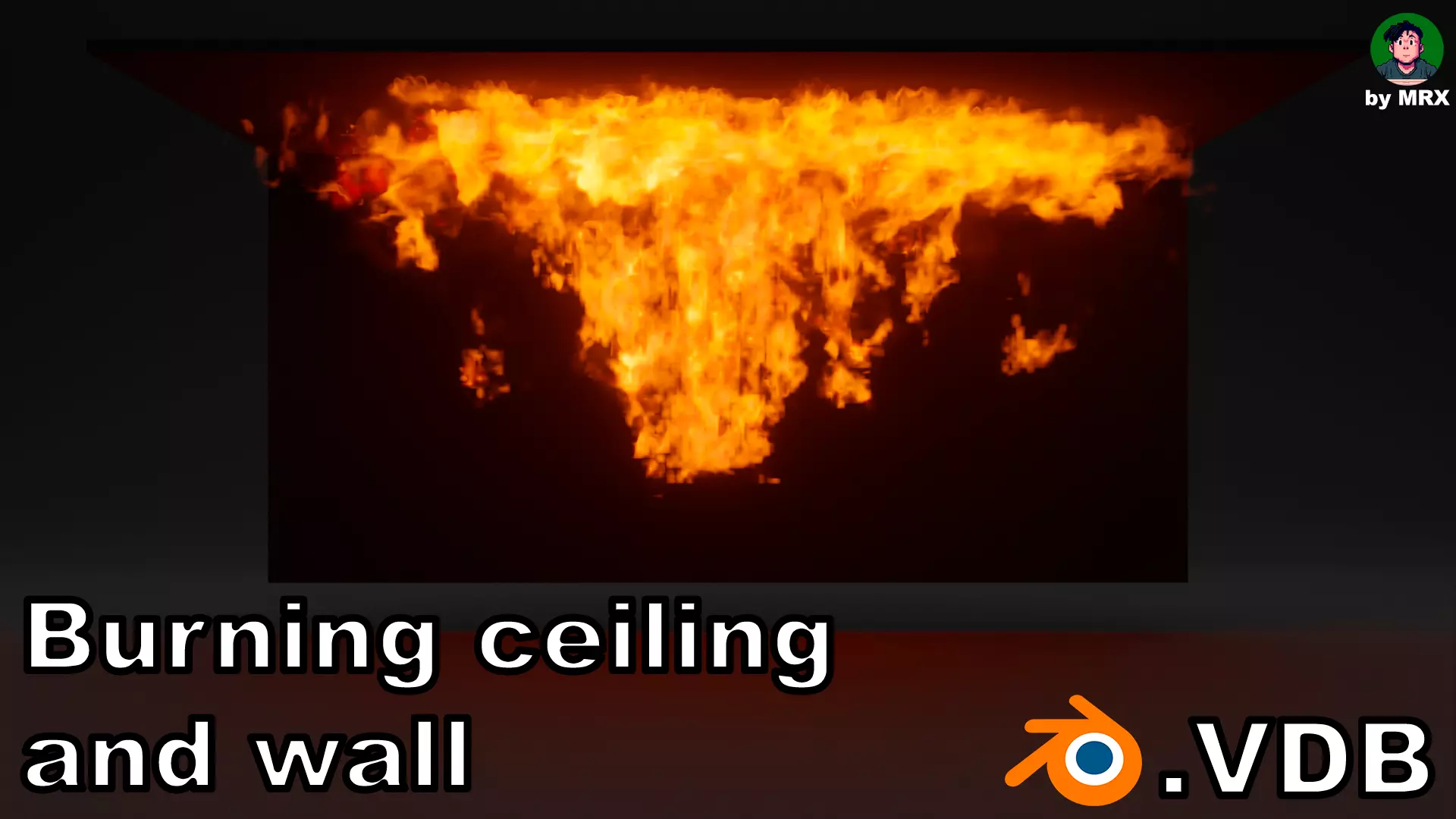Burning ceiling and wall vdb 3D model