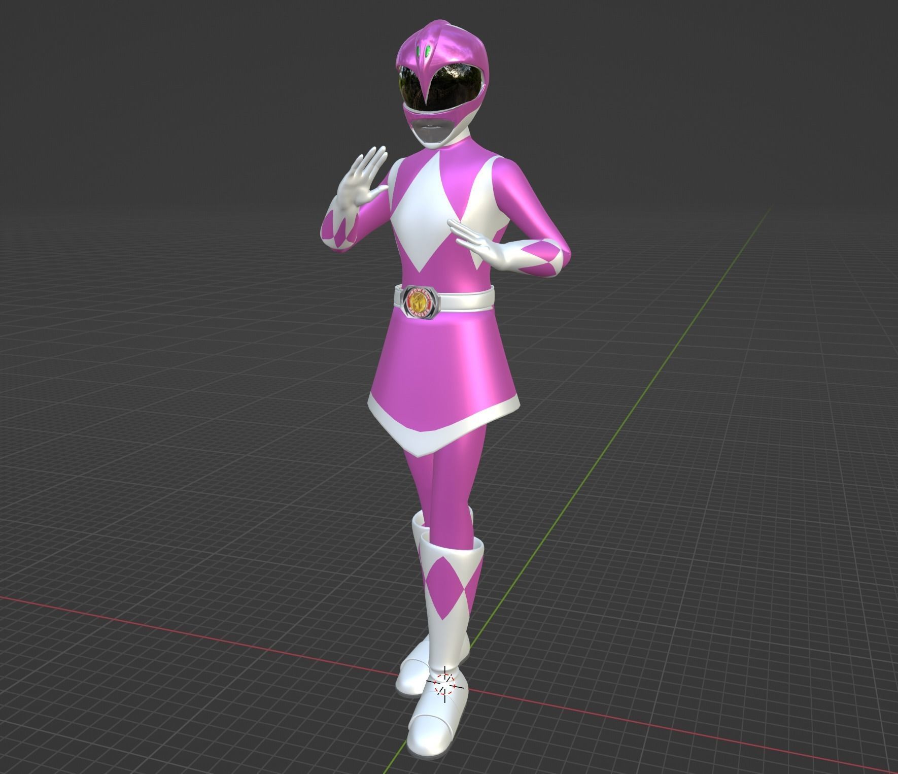 Pink Ranger - Power Ranger 3D model_3