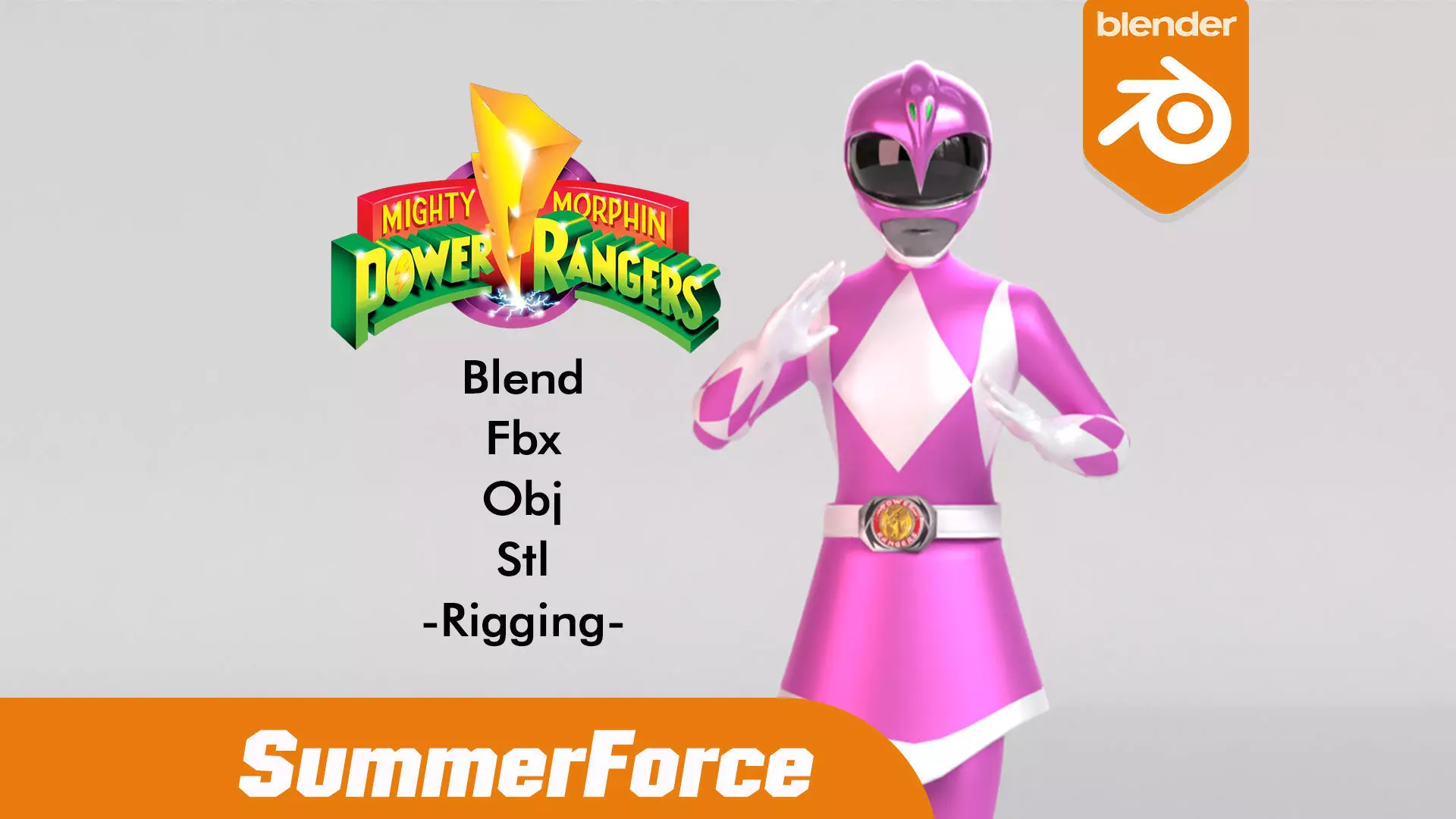 Pink Ranger - Power Ranger 3D model_0