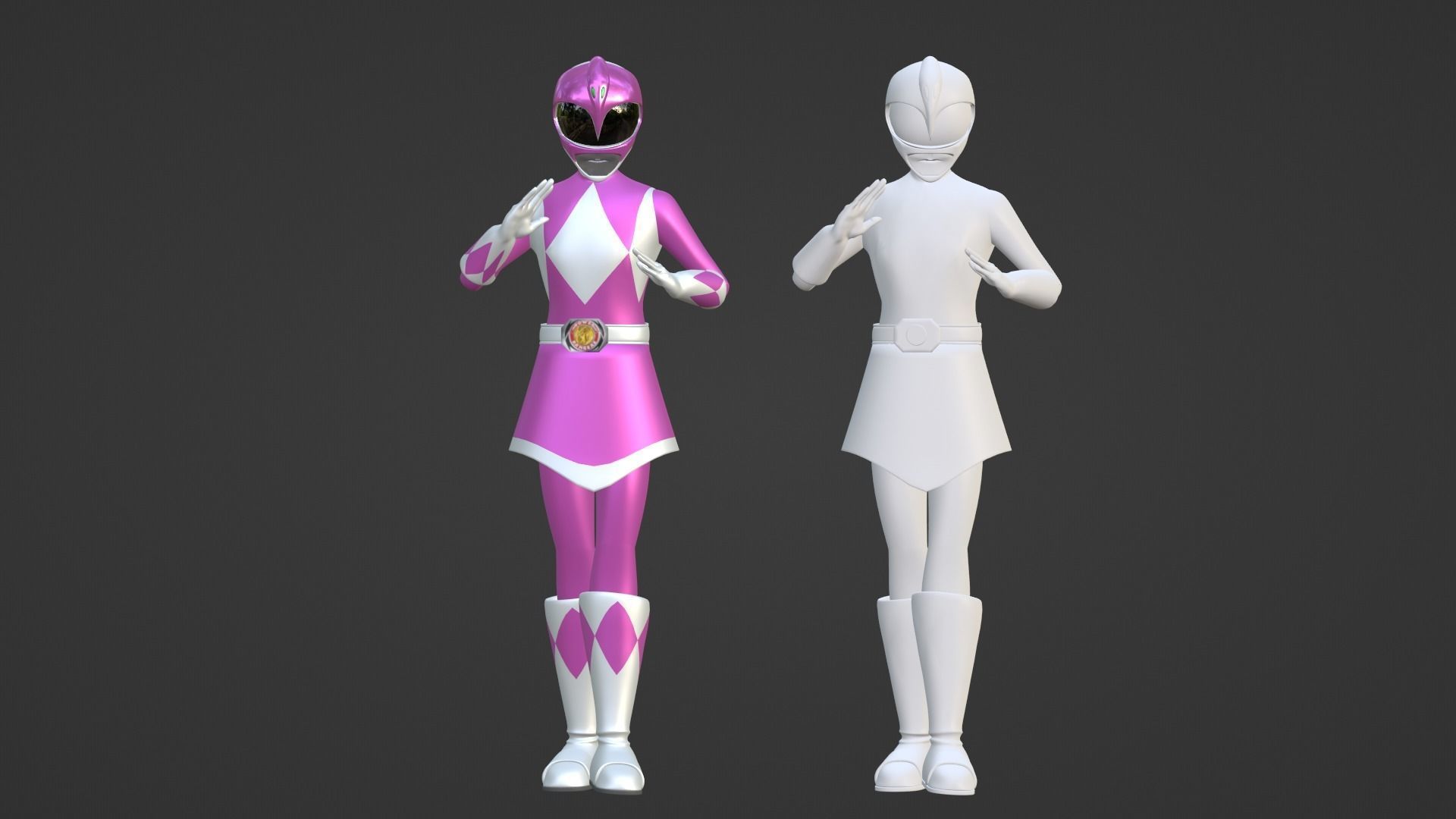 Pink Ranger - Power Ranger 3D model_14