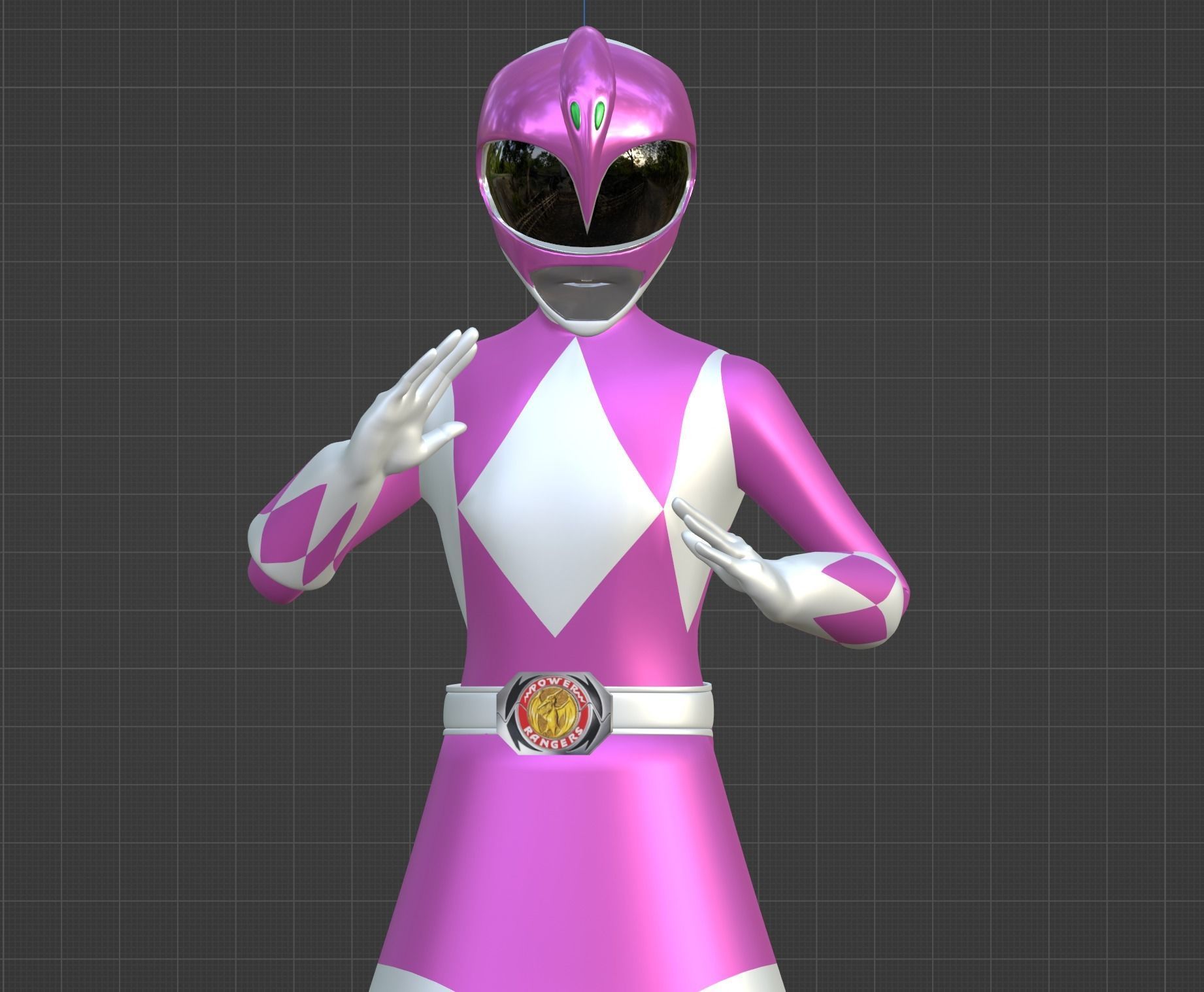 Pink Ranger - Power Ranger 3D model_7