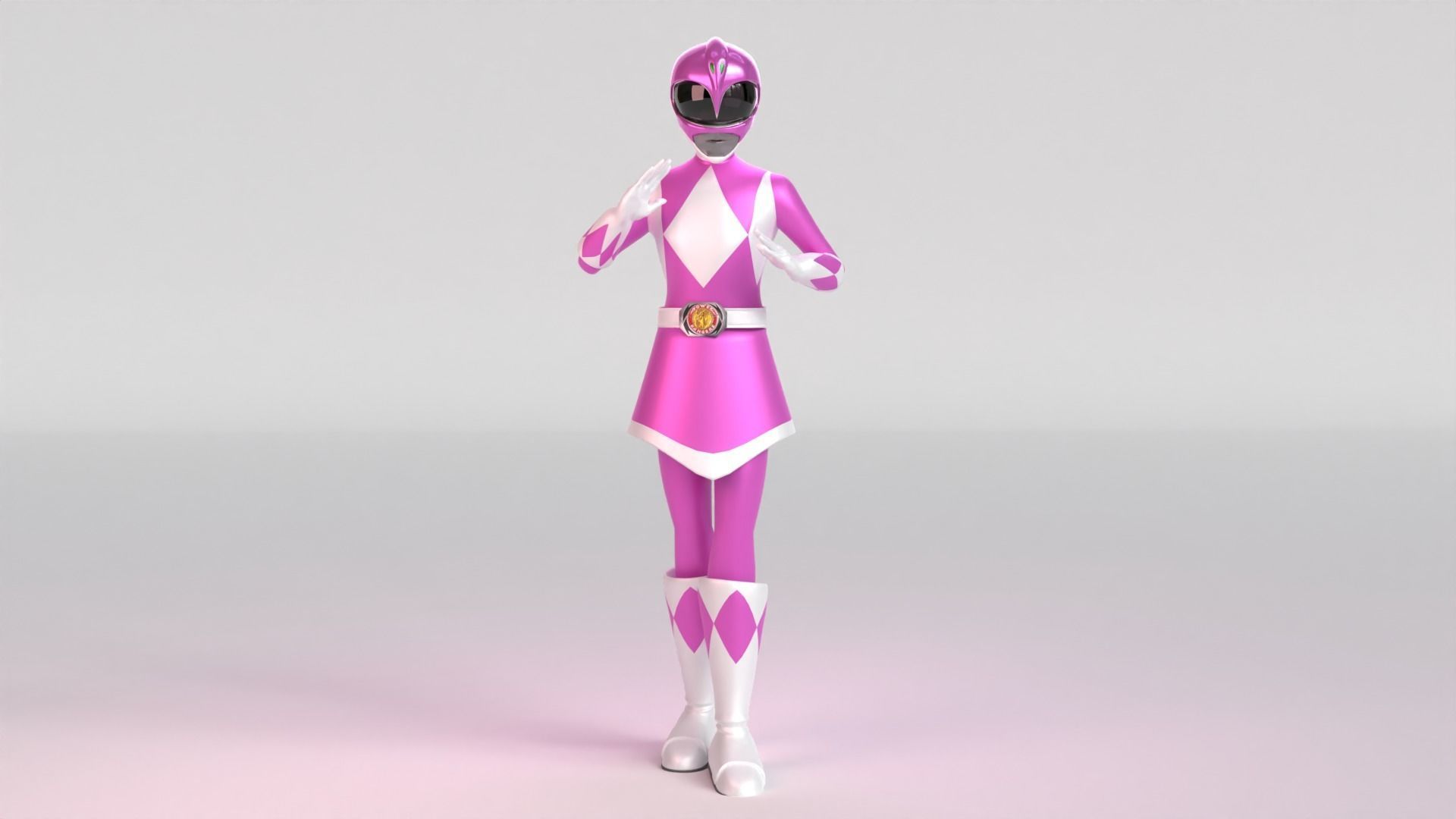Pink Ranger - Power Ranger 3D model_1