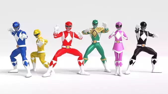 Mighty Morphin Power Rangers 3D Model Collection
