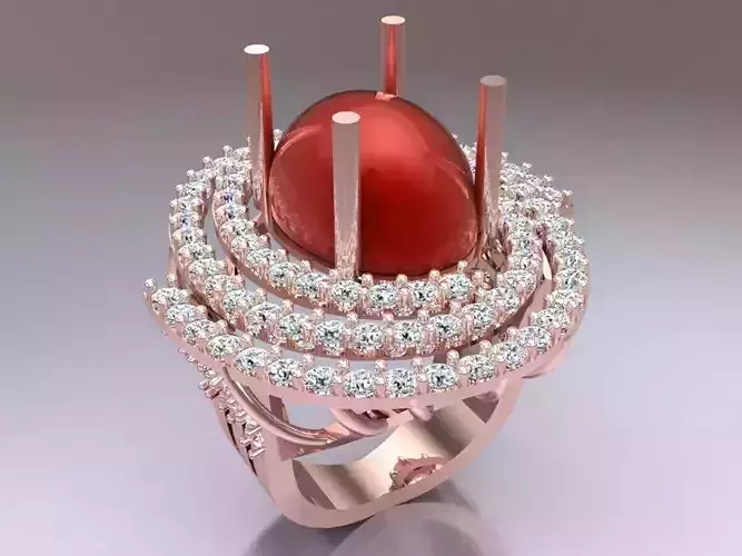 Oval Stone Ring - Womens Rings - N5130