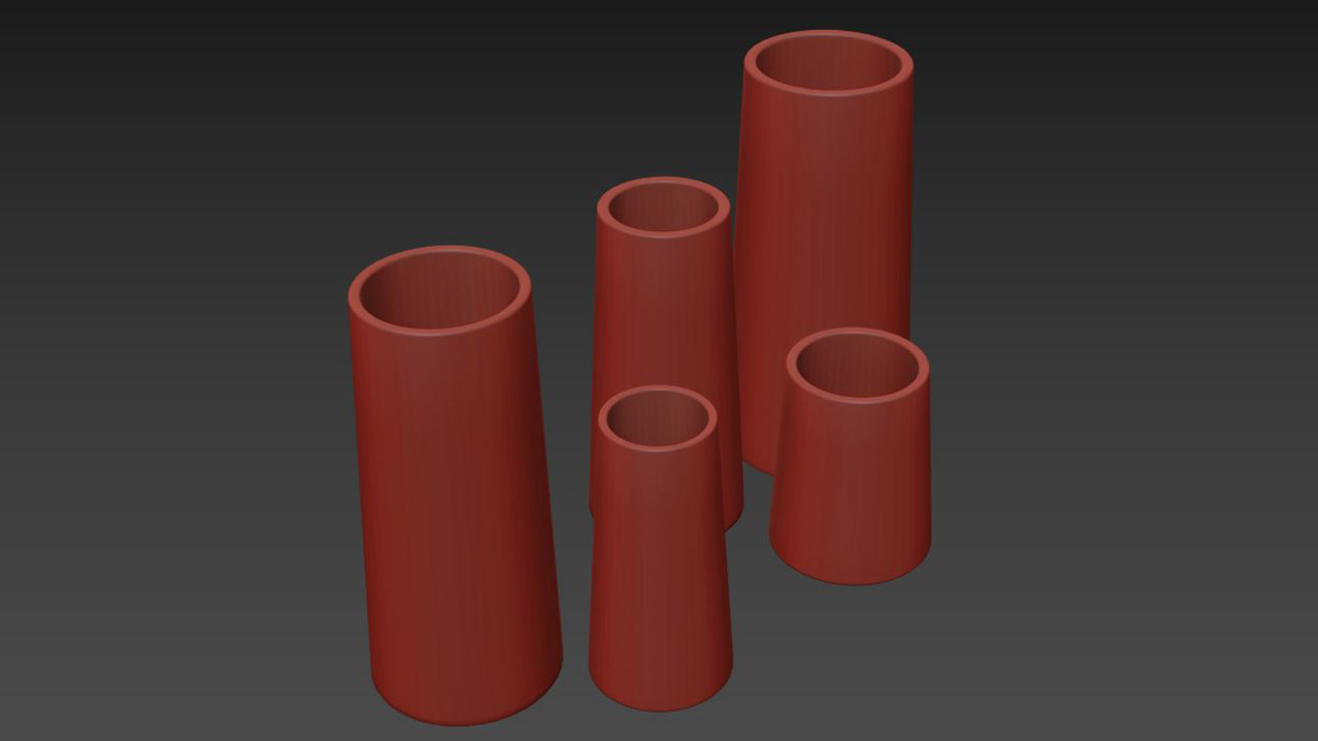 Set Franca NYC Cara Pillar Vase 3D model_5