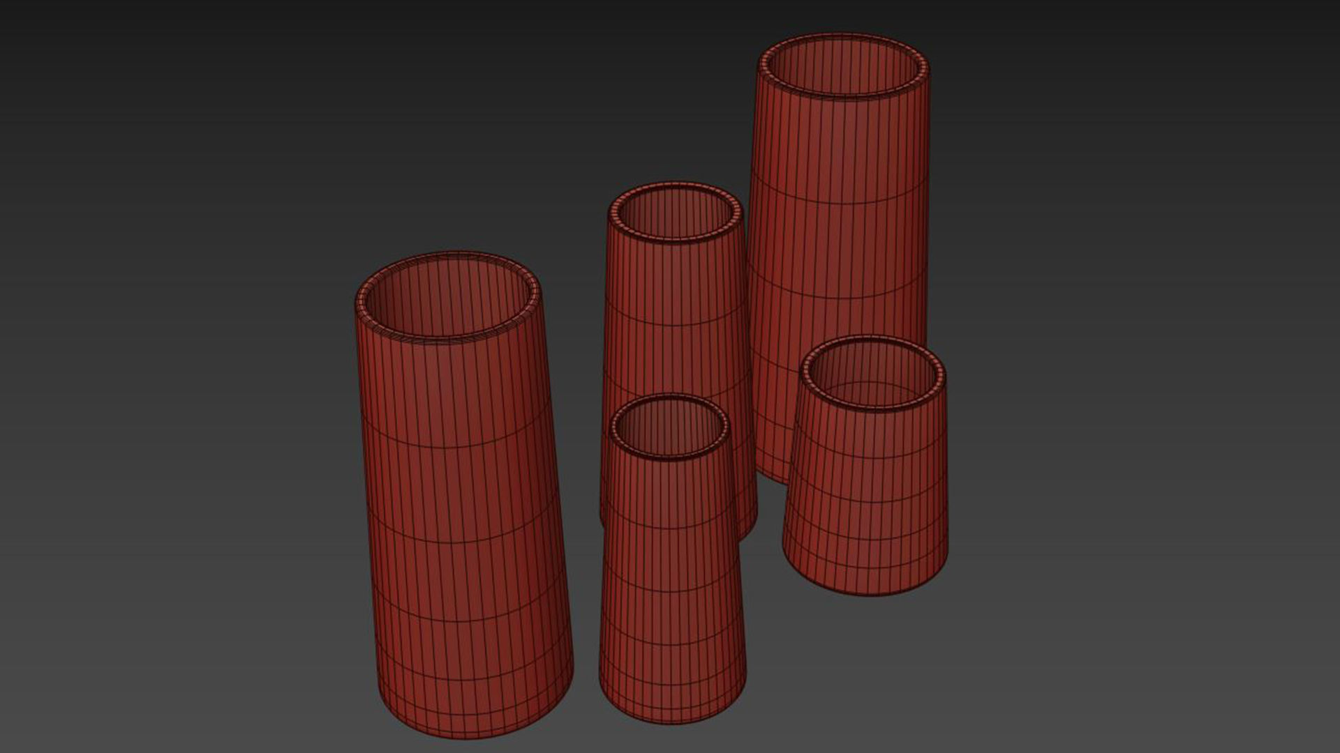 Set Franca NYC Cara Pillar Vase 3D model_6