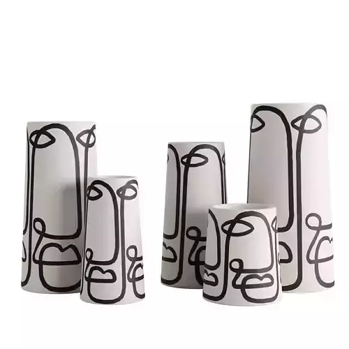 Set Franca NYC Cara Pillar Vase 3D model