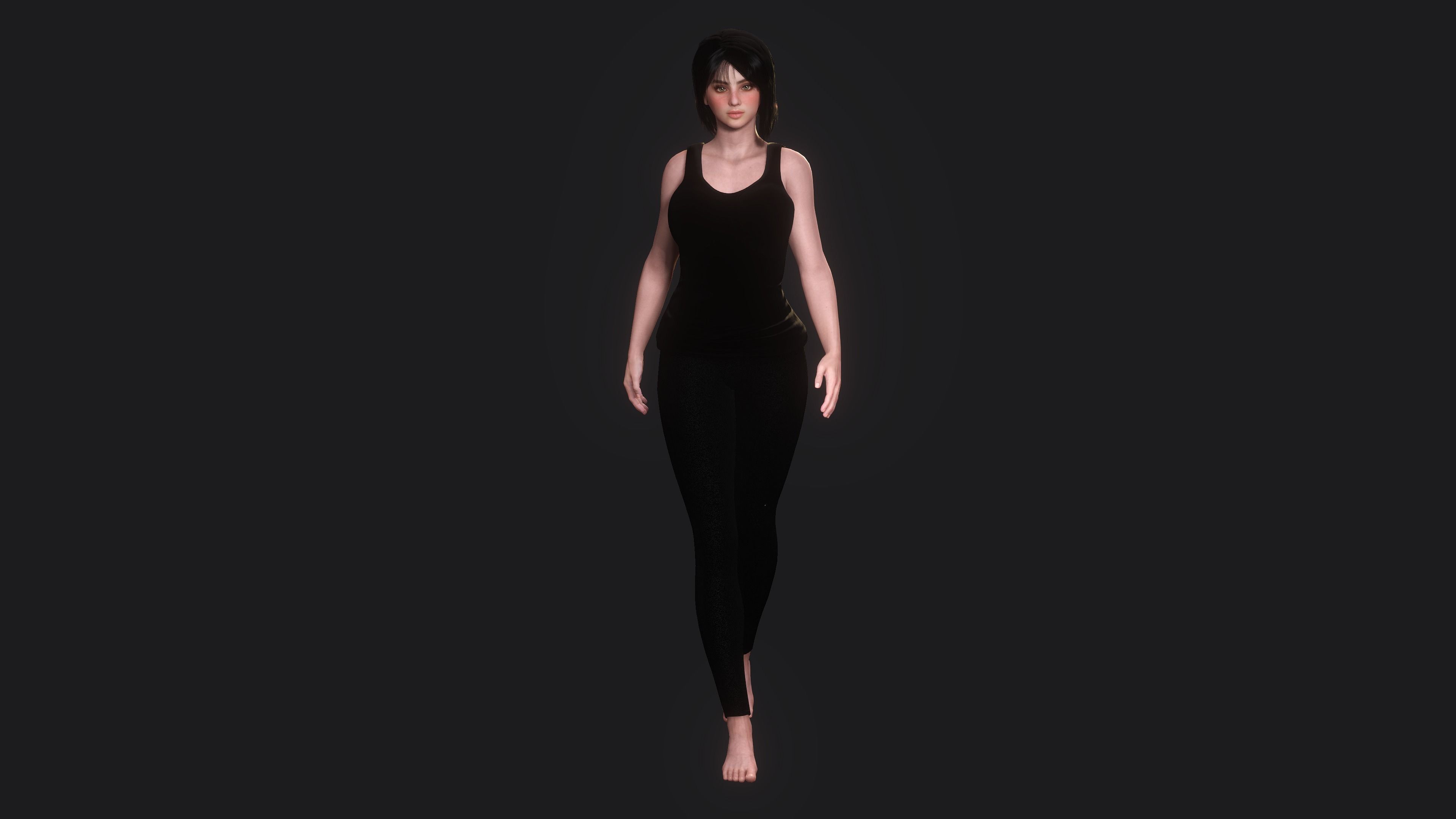 Josie - AAA Realistic Female Character Low-poly 3D model Low-poly 3D model_1