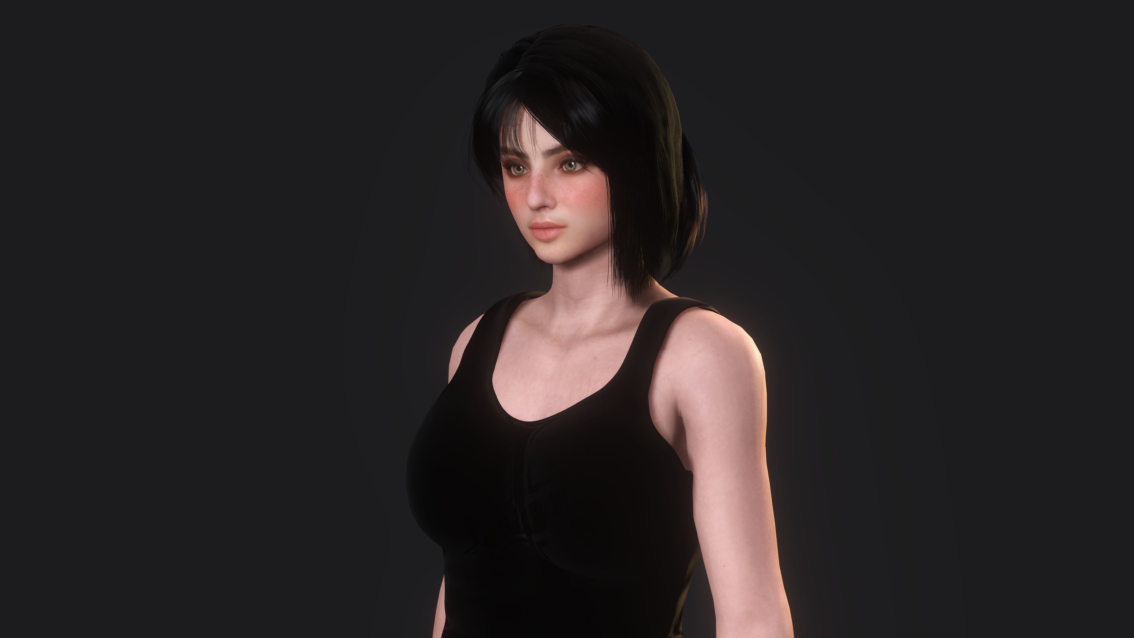 Josie - AAA Realistic Female Character Low-poly 3D model Low-poly 3D model_5