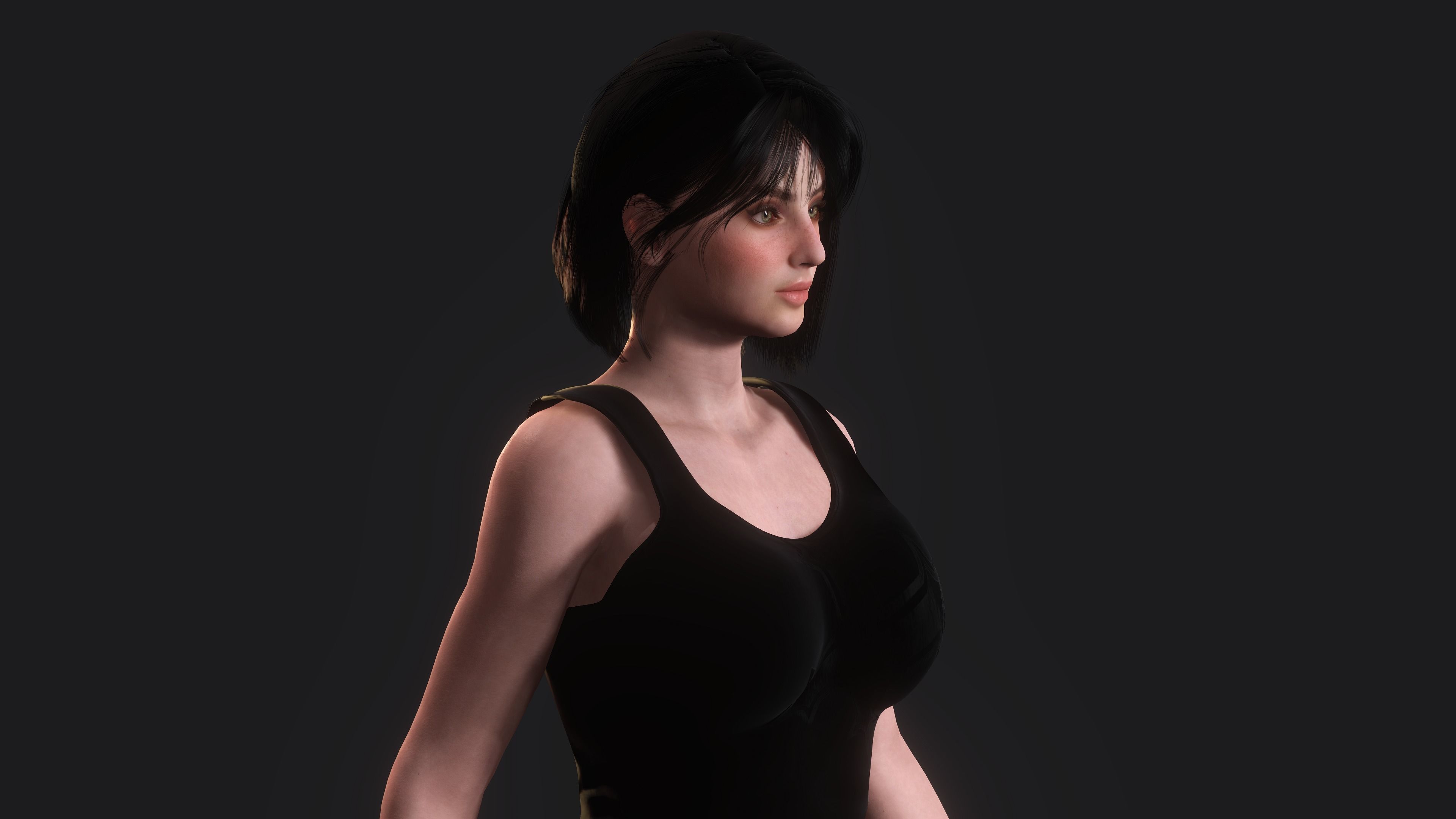Josie - AAA Realistic Female Character Low-poly 3D model Low-poly 3D model_6