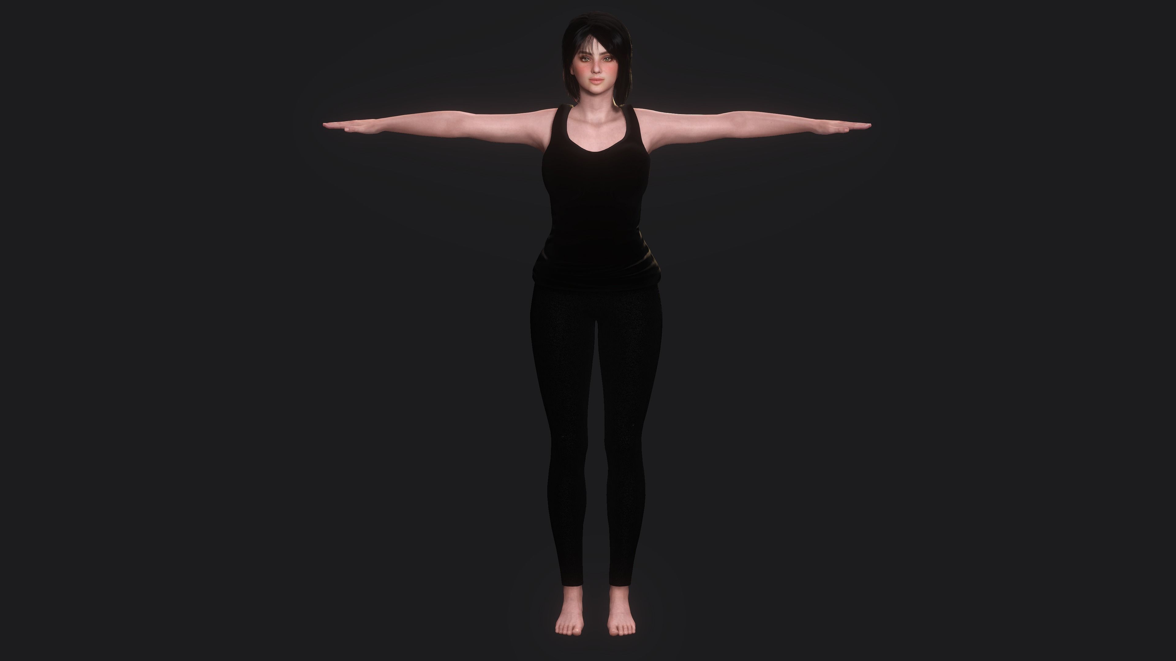Josie - AAA Realistic Female Character Low-poly 3D model Low-poly 3D model_14
