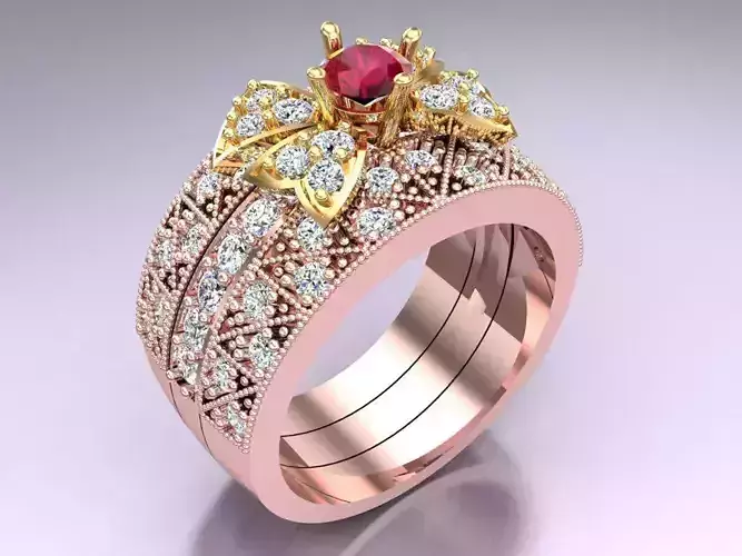 Bow Tie Ring - Womens Rings - N5339 3D print model
