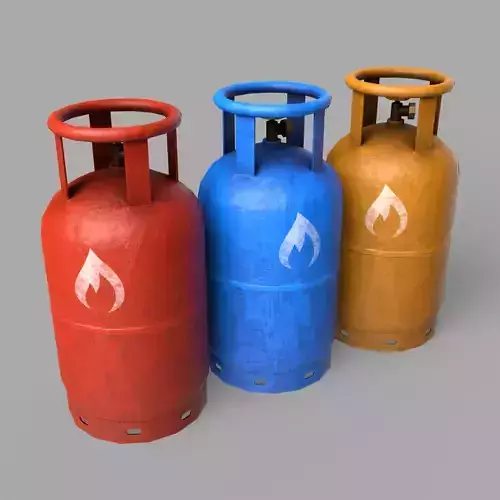 Gas Cylinder Propane Tank Cooking Red Blue Yellow