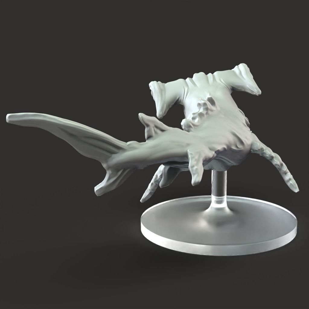 HammerHead Scaver - 3D Printable TTRPG - PRESUPPORTED - 32mm 3D print model_3