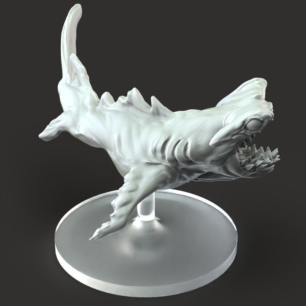 HammerHead Scaver - 3D Printable TTRPG - PRESUPPORTED - 32mm 3D print model_7