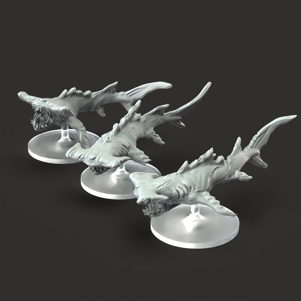 HammerHead Scaver - 3D Printable TTRPG - PRESUPPORTED - 32mm 3D print model_2