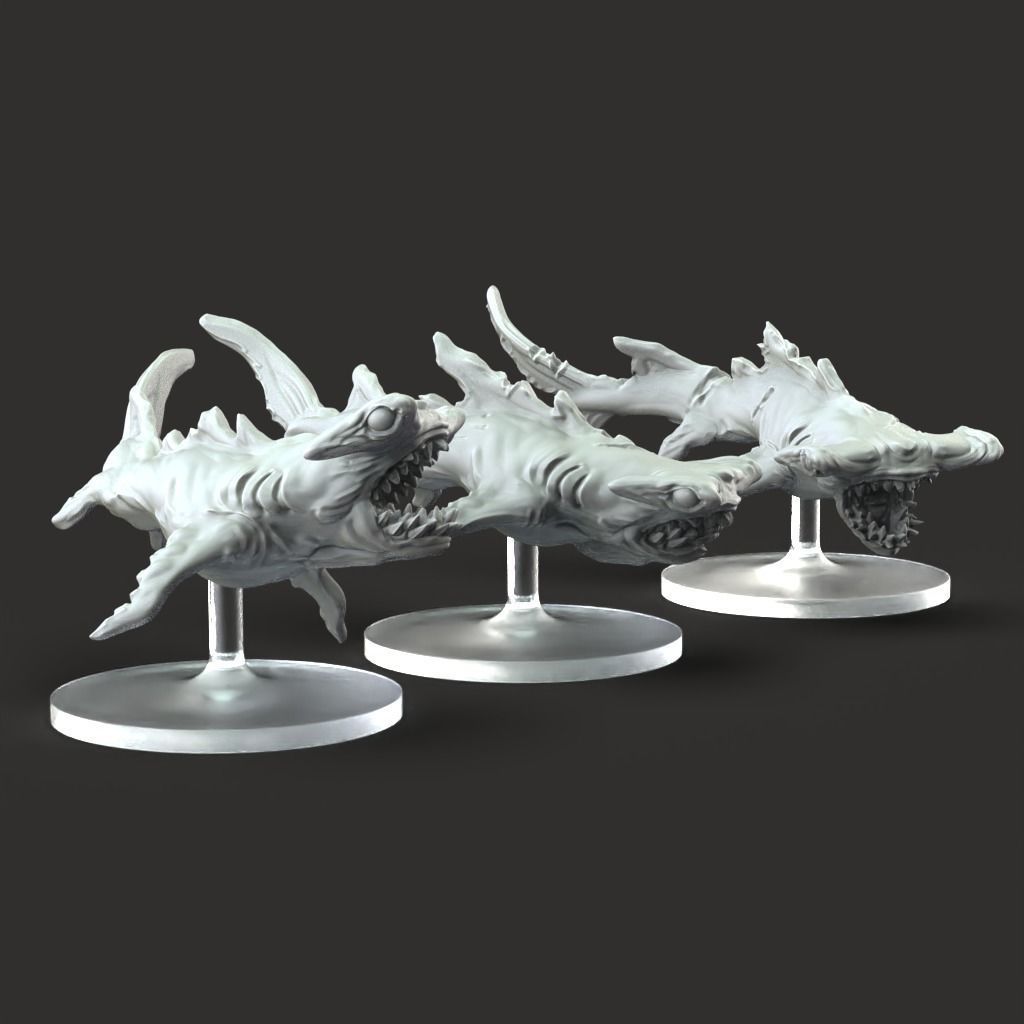 HammerHead Scaver - 3D Printable TTRPG - PRESUPPORTED - 32mm 3D print model_9