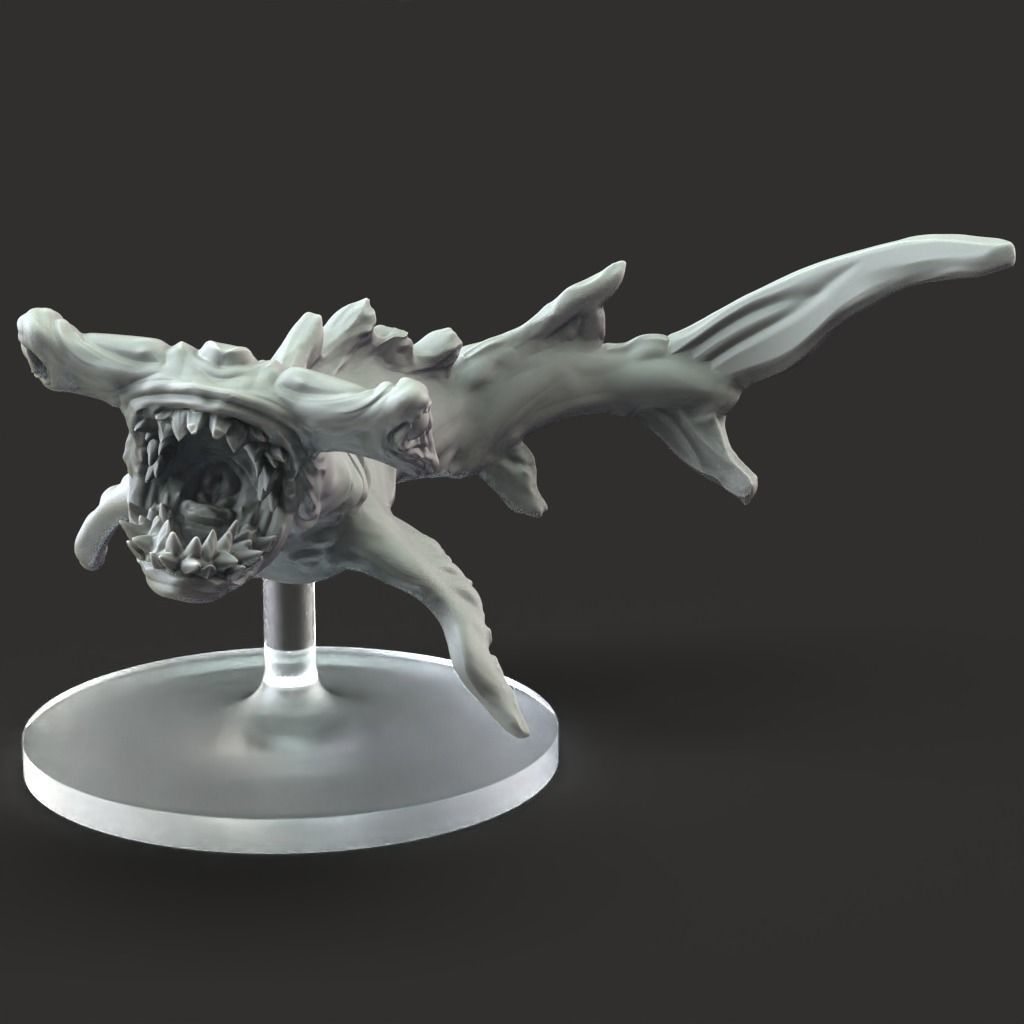 HammerHead Scaver - 3D Printable TTRPG - PRESUPPORTED - 32mm 3D print model_4