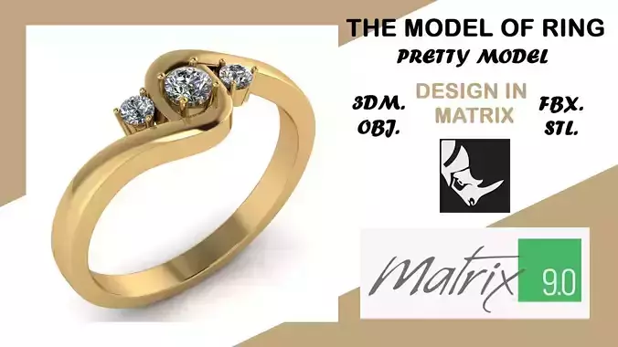 PRETTY model of ring VOL 28 3D print model